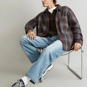 Madewell Oversized Easy Long-Sleeve Shirt, Mens Size Medium